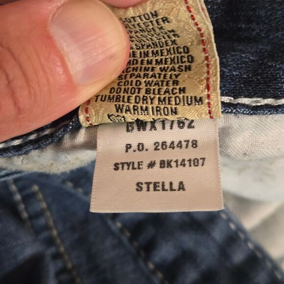 BKE Denim Stella Stretch Capri Dark Blue Cropped Women's Jeans W32 L21 - Picture 9 of 11